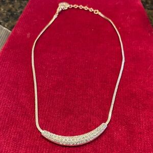 Trifari Silver Necklace with Sparkling Accents
